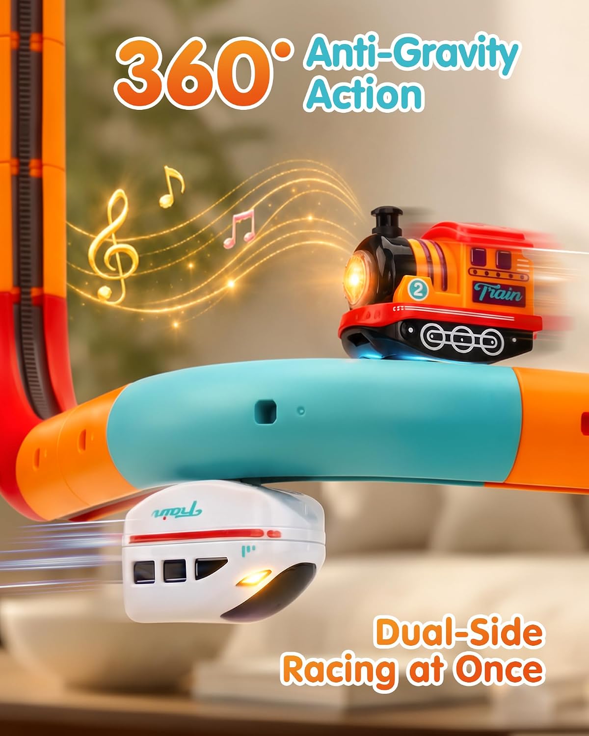 Hahaland 64-Piece Electric Train Set for Kids