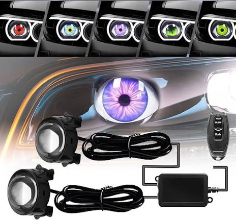 Demon Eye LED Headlights for Car, Truck & Motorcycle – 6 Modes Remote Control