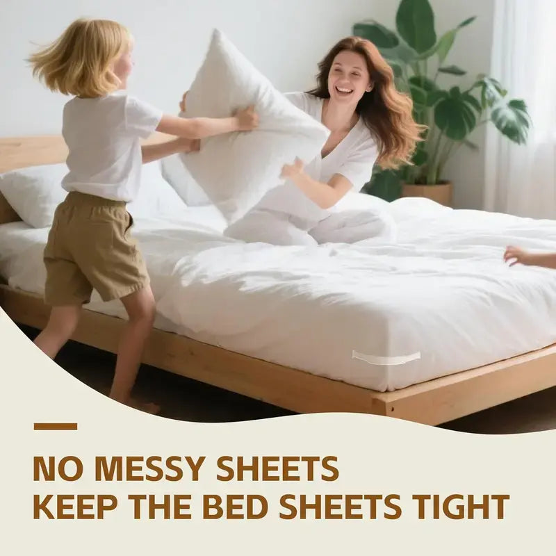 Adjustable Bed Sheet Fasteners – Non-Slip Corner Grippers (4-Pack & 8-Pack)