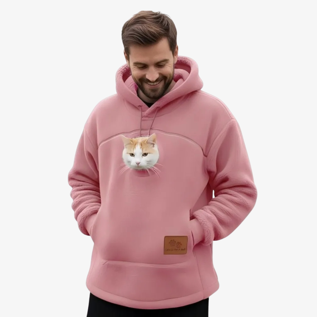 The Original Purr Pouch Cat Hoodie – Kangaroo Pocket Hoodie for You & Your Cat