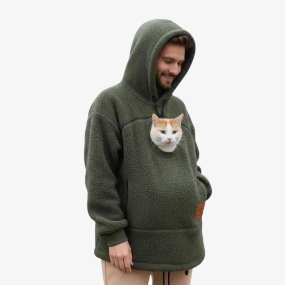 The Original Purr Pouch Cat Hoodie – Kangaroo Pocket Hoodie for You & Your Cat