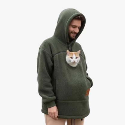 The Original Purr Pouch Cat Hoodie – Kangaroo Pocket Hoodie for You & Your Cat