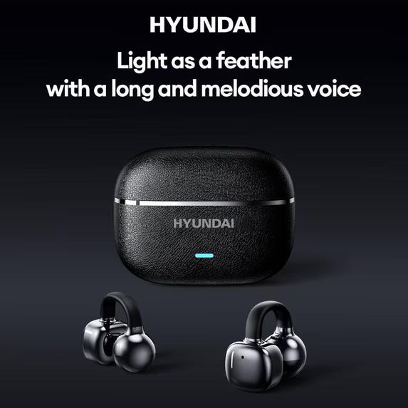 HYUNDAI C03 Clip-On Wireless Headphones – Bluetooth 6.0, 360° ACS Sound, IPX5 Waterproof