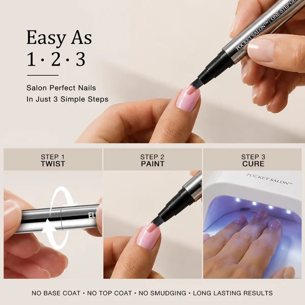 Pure Blanc | Pocket Salon™ One Step Gel Pen – All-in-One UV Gel Polish