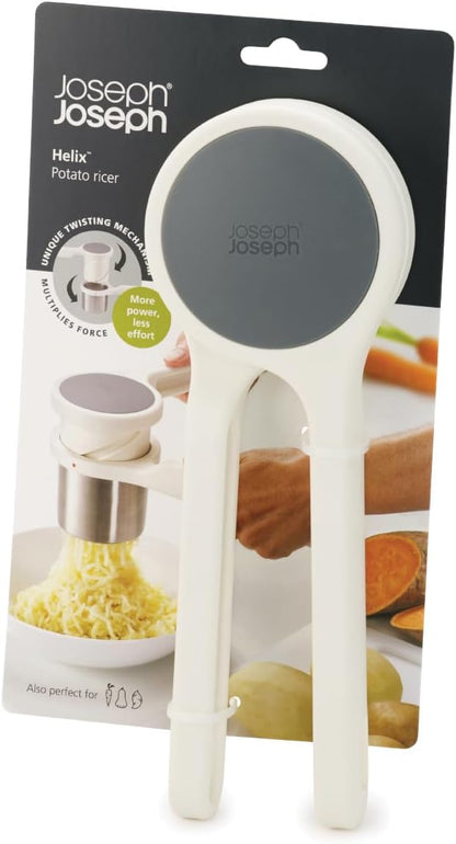 Joseph Joseph Helix Potato Ricer Masher – Ergonomic Twist-Action Stainless Steel