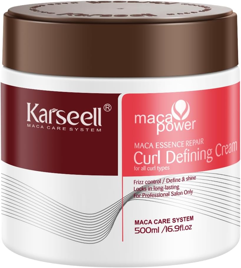 Karseell Curl Defining Cream 500ml – Frizz Control & Curl Enhancer for Curly & Wavy Hair