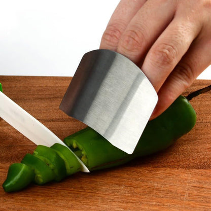 Stainless Steel Finger Guard – Adjustable Finger Protector for Cutting & Slicing (5Pcs)