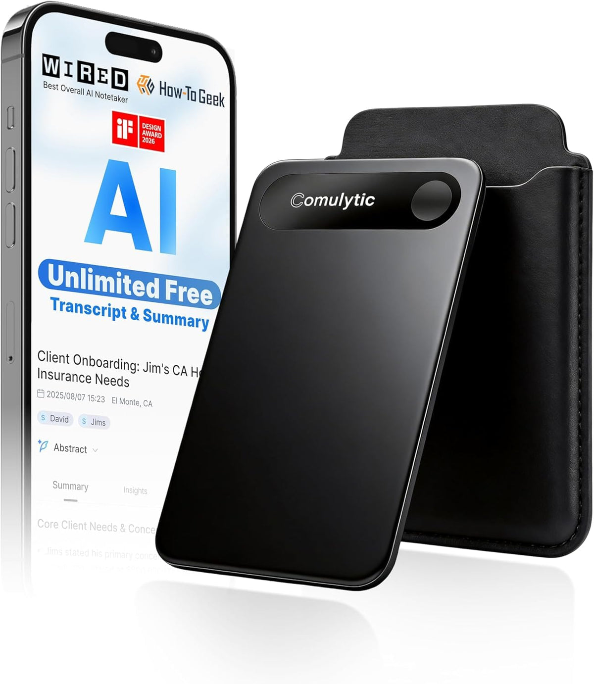 Comulytic Note Pro AI Voice Recorder – AI Meeting Recorder & Note Taker with 113 Languages