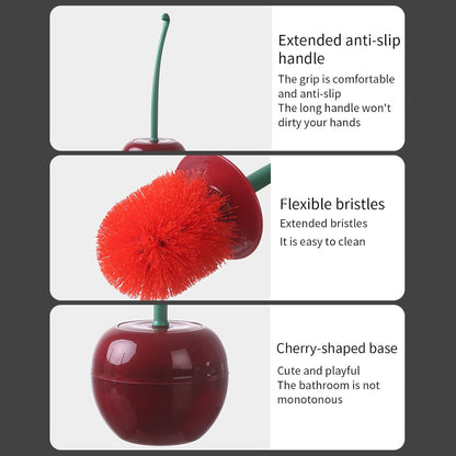Pumice Toilet Brush – Cherries Shape Heavy-Duty Stain Removal for Lime & Water Marks