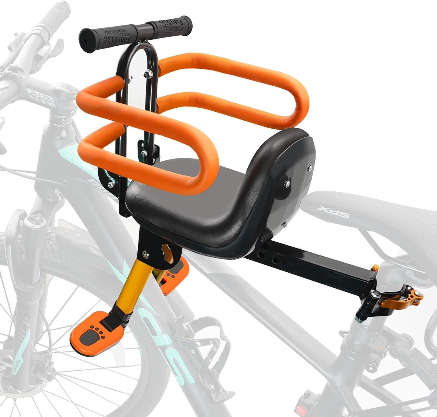 OUSEXI Child Bike Seat Front Mounted – Retractable Foldable Kids Bicycle Seat for Ages 2-6