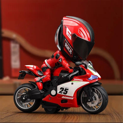 Mini Motorcycle Helmet Heroes Transforming Ornament – Red