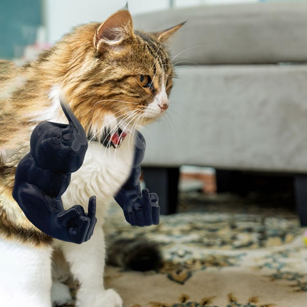 Cat Muscle Arms 3D Printed Middle Finger Cosplay for Cats & Dogs
