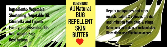 All Natural Bug Repellent Skin Butter – Repels Insects & Relieves Bites