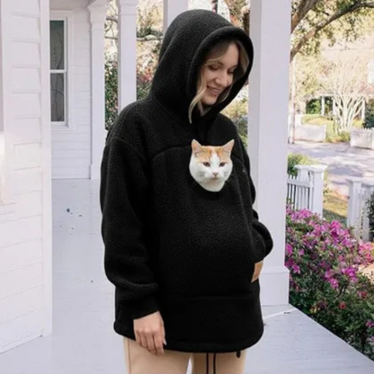 The Original Purr Pouch Cat Hoodie – Kangaroo Pocket Hoodie for You & Your Cat