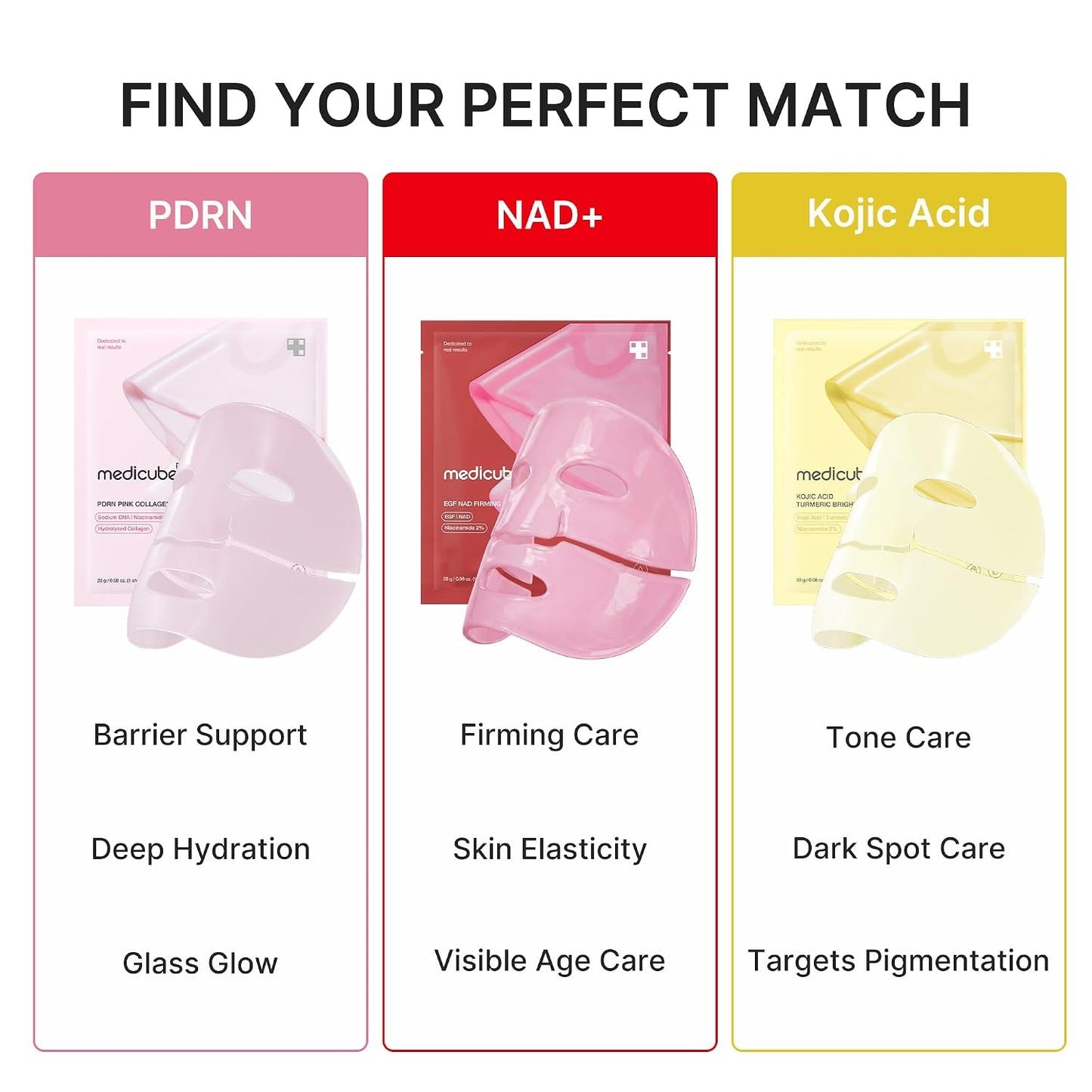 medicube Jelly Gel Mask with Firming NAD+ & EGF, Overnight Face Mask, 28g x 4