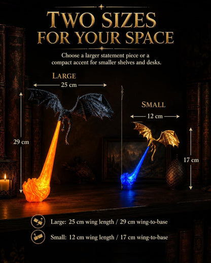 Dragon Bookshelf Nook Light – 3D Printed Fire-Breathing Fantasy Shelf Decor