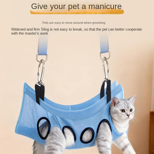 Pet Grooming Hammock – 8-Hole Anti-Escape Design for Cats, Dogs & Puppies