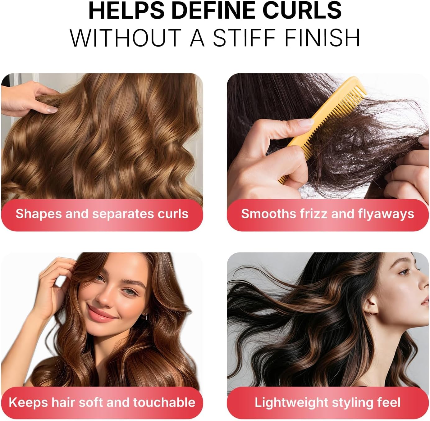 Karseell Curl Defining Cream 500ml – Frizz Control & Curl Enhancer for Curly & Wavy Hair