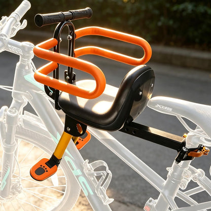 OUSEXI Child Bike Seat Front Mounted – Retractable Foldable Kids Bicycle Seat for Ages 2-6