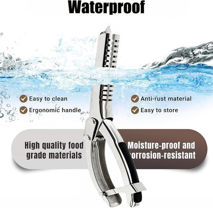 Rib Membrane Removal Tool Set – Stainless Steel BBQ Rib Prep Tool with Arc Clamp