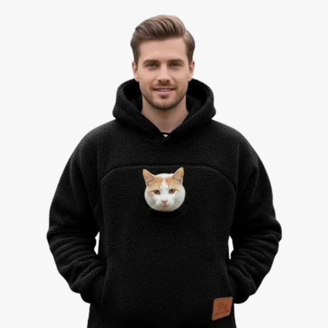 The Original Purr Pouch Cat Hoodie – Kangaroo Pocket Hoodie for You & Your Cat