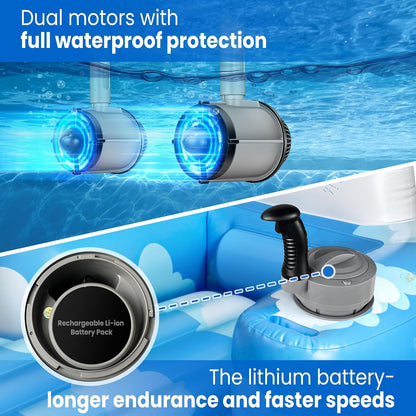 GIGIGO Motorized Pool Float for Adults – Rechargeable Electric Lounger