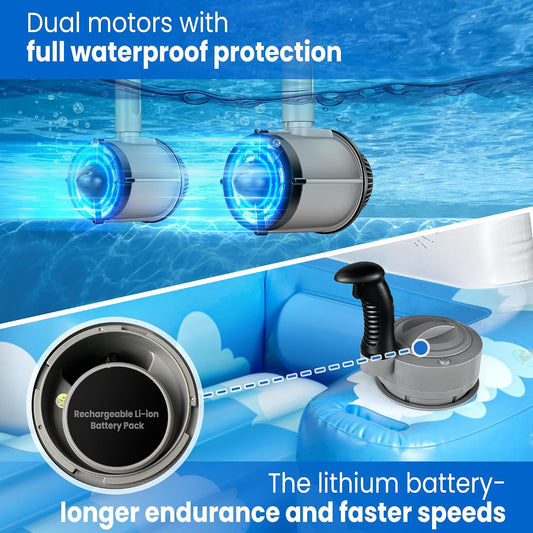 GIGIGO Motorized Pool Float for Adults – Rechargeable Electric Lounger