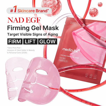 medicube Jelly Gel Mask with Firming NAD+ & EGF, Overnight Face Mask, 28g x 4