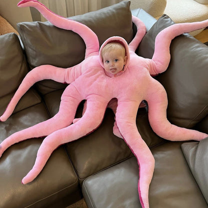 The Octopus Costume – Baby Plush Halloween Costume with Eight Soft Arms