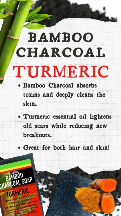 Bamboo Charcoal Turmeric Soap Bar