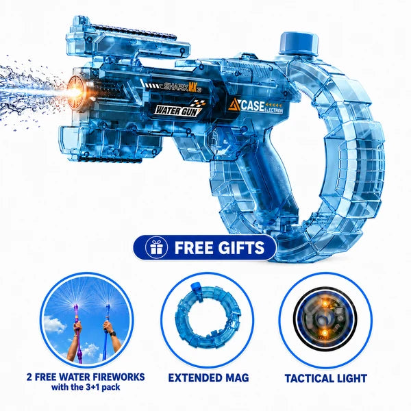 Electric Water Gun – ThunderJet™ Transparent Blue Edition