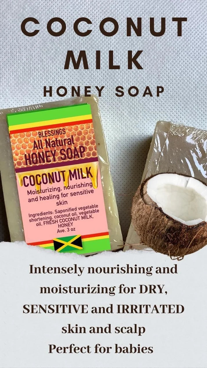 Honey Coconut Milk Soap – Moisturizing Natural Bar for Sensitive Skin