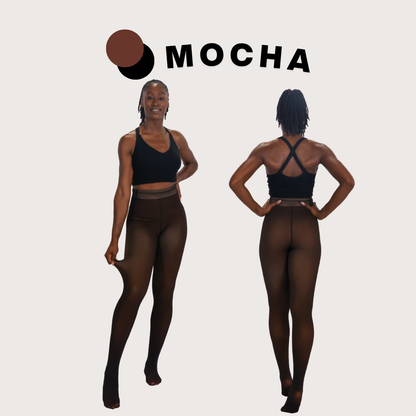 UPGRADED Melanin Fleece Tights™ + SheerZone™ – DiamondFit Gusset, Single Seam Comfort
