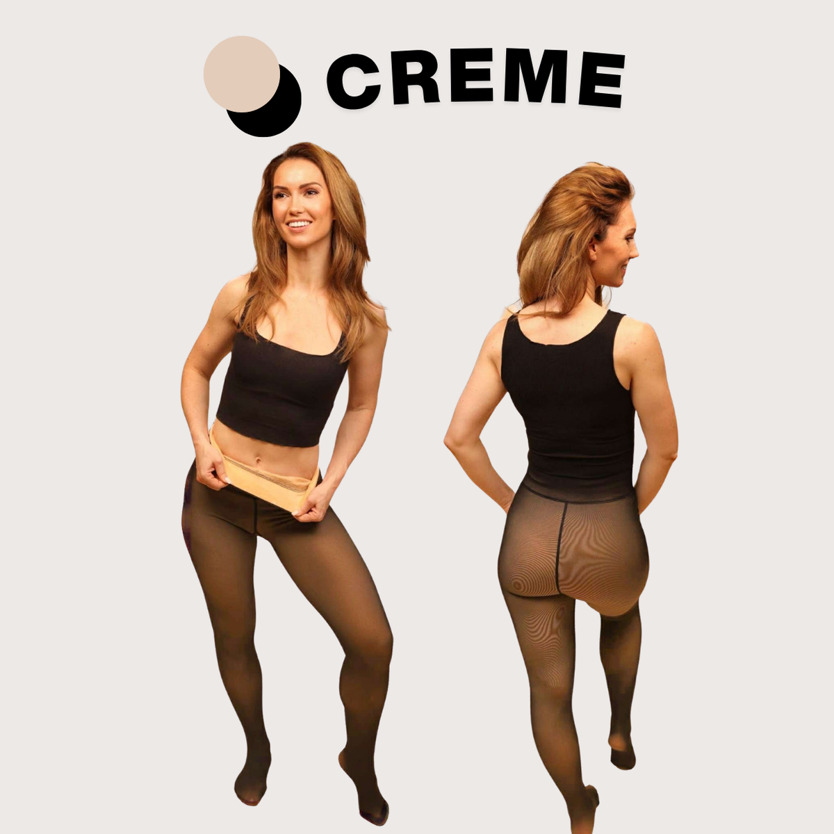 UPGRADED Melanin Fleece Tights™ + SheerZone™ – DiamondFit Gusset, Single Seam Comfort