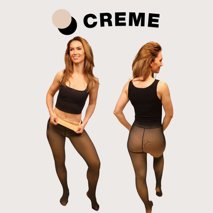 UPGRADED Melanin Fleece Tights™ + SheerZone™ – DiamondFit Gusset, Single Seam Comfort