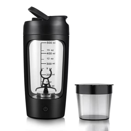 Electric Protein Shaker Bottle 1200mAh – USB-C Rechargeable Blender with Supplement Pod, BPA-Free