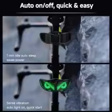 Universal Helmet Devil’s Eye RGB LED Light – APP Control Dynamic Expression Light for Motorcycle & Bicycle