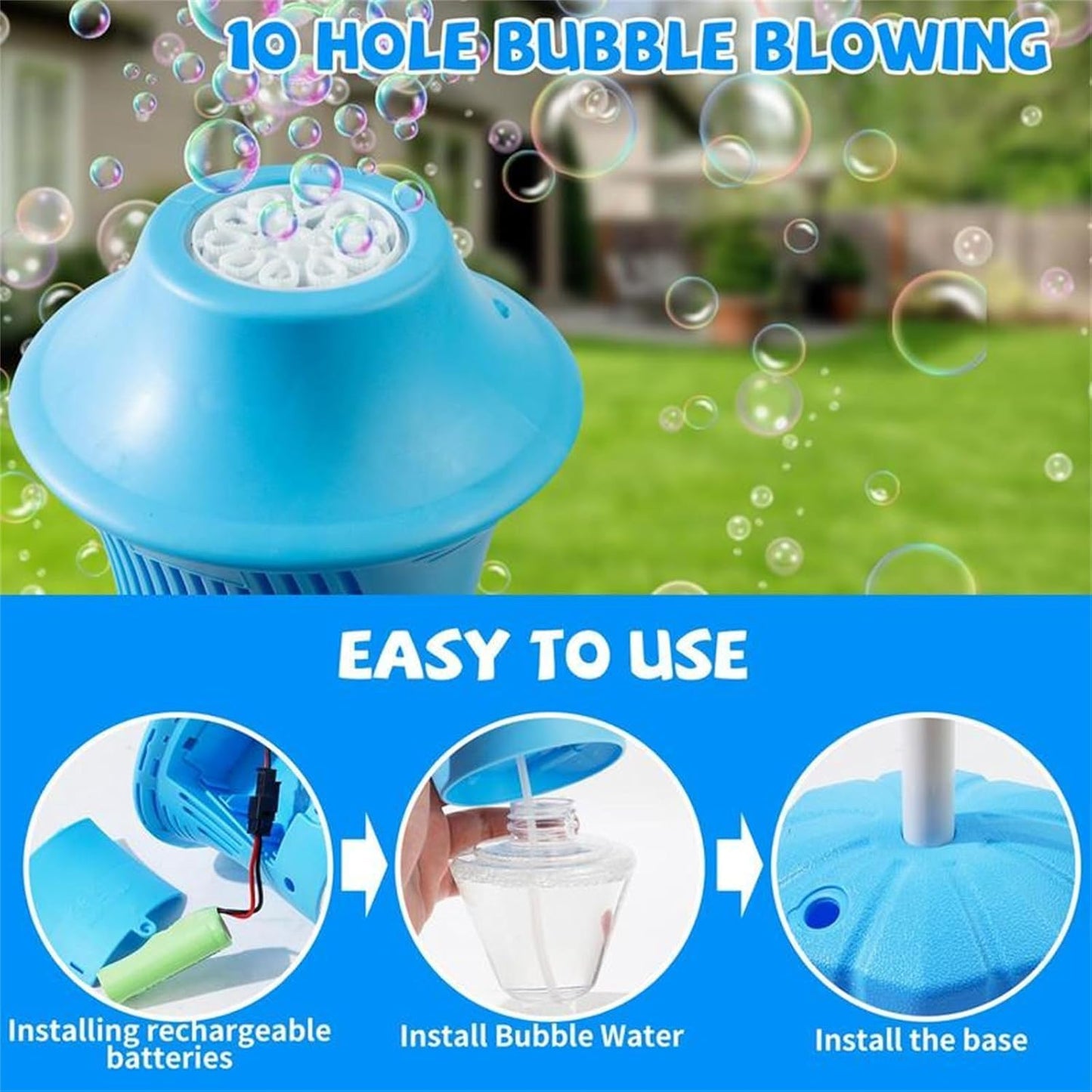 Bubble Torch Garden Lamp™ – Bubbles, Light & Music 2-in-1