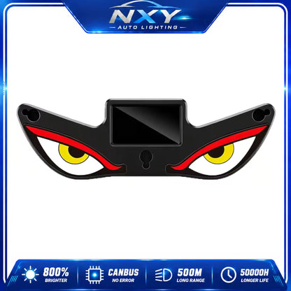 NXY NX03 Solar LED Devil Eye Decorative Light – Dynamic Emoji Triangle Car Ambient Lamp