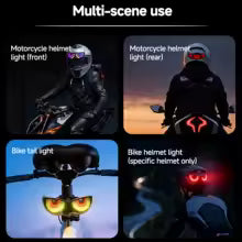 Universal Helmet Devil’s Eye RGB LED Light – APP Control Dynamic Expression Light for Motorcycle & Bicycle