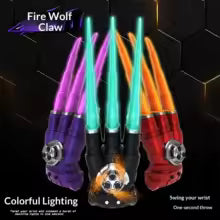 Fire Wolf Claw Retractable Glowing Laser Toy – Multi-Color Lights & Sound Effects