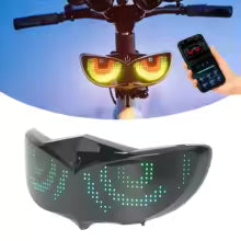 Universal Helmet Devil’s Eye RGB LED Light – APP Control Dynamic Expression Light for Motorcycle & Bicycle