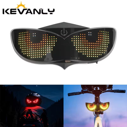 Universal Helmet Devil’s Eye RGB LED Light – APP Control Dynamic Expression Light for Motorcycle & Bicycle