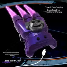 Fire Wolf Claw Retractable Glowing Laser Toy – Multi-Color Lights & Sound Effects