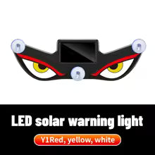 NXY NX03 Solar LED Devil Eye Decorative Light – Dynamic Emoji Triangle Car Ambient Lamp