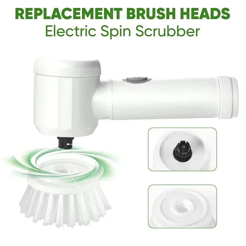 Cordless Electric Cleaning Brush – Multi-Surface Scrubber with 4 Brush Heads