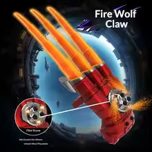 Fire Wolf Claw Retractable Glowing Laser Toy – Multi-Color Lights & Sound Effects