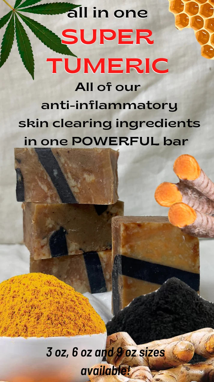 All in One Super Turmeric Soap – 4-in-1 Turmeric Blend Natural Bar