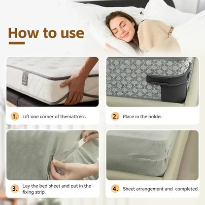 Adjustable Bed Sheet Fasteners – Non-Slip Corner Grippers (4-Pack & 8-Pack)