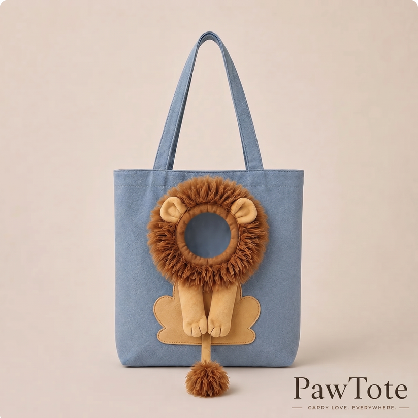 PawTote™ Lion Shoulder Bag – Cute Animal Tote Bag